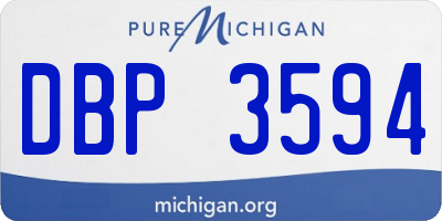 MI license plate DBP3594