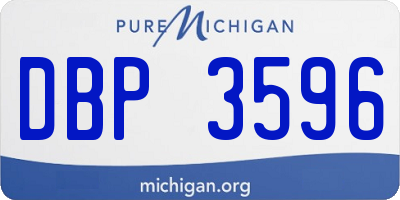 MI license plate DBP3596