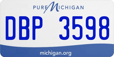MI license plate DBP3598