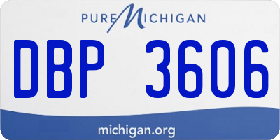 MI license plate DBP3606