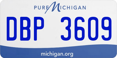 MI license plate DBP3609