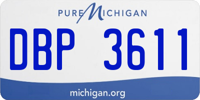 MI license plate DBP3611