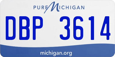 MI license plate DBP3614