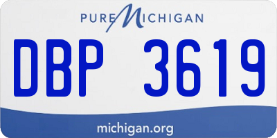MI license plate DBP3619