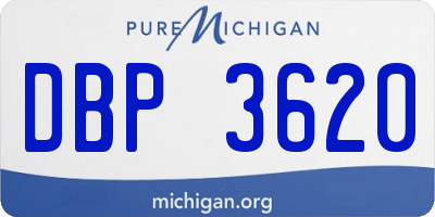 MI license plate DBP3620