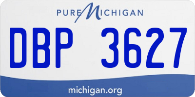 MI license plate DBP3627