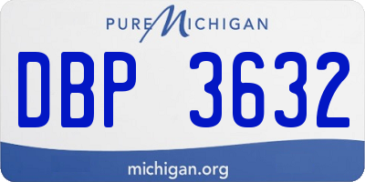 MI license plate DBP3632