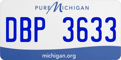 MI license plate DBP3633