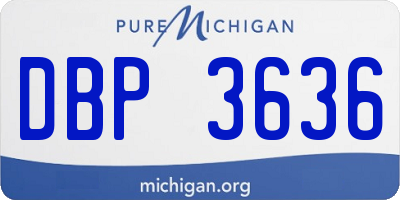 MI license plate DBP3636
