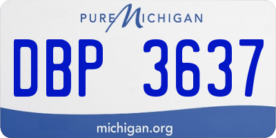 MI license plate DBP3637