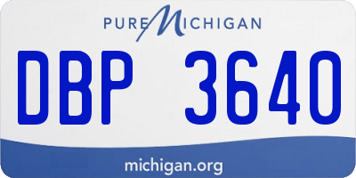MI license plate DBP3640