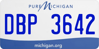 MI license plate DBP3642