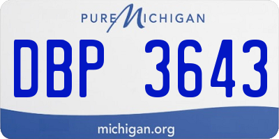 MI license plate DBP3643