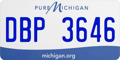MI license plate DBP3646