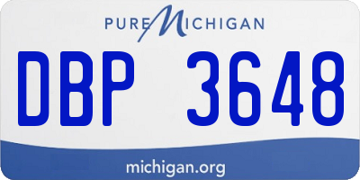 MI license plate DBP3648