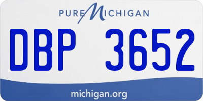 MI license plate DBP3652