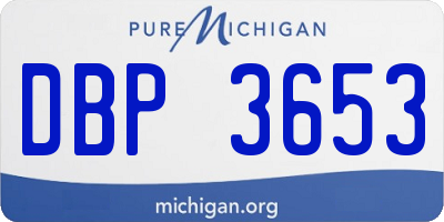 MI license plate DBP3653