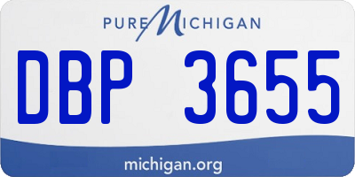 MI license plate DBP3655