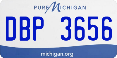 MI license plate DBP3656