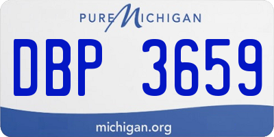 MI license plate DBP3659