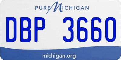 MI license plate DBP3660