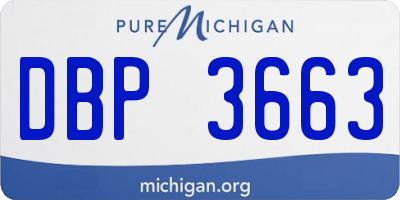 MI license plate DBP3663