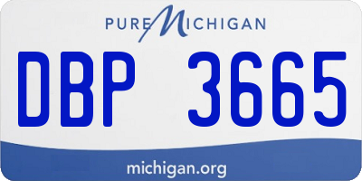 MI license plate DBP3665
