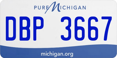MI license plate DBP3667