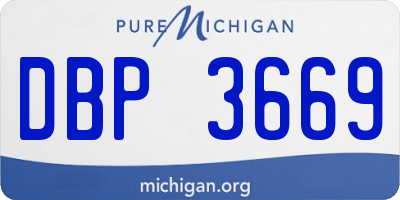 MI license plate DBP3669