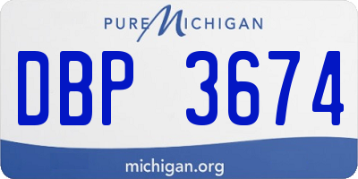 MI license plate DBP3674