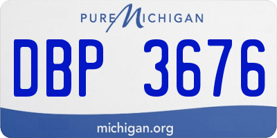 MI license plate DBP3676