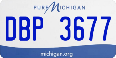MI license plate DBP3677