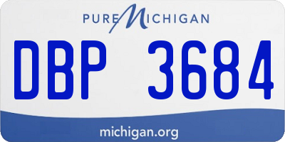 MI license plate DBP3684