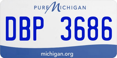 MI license plate DBP3686
