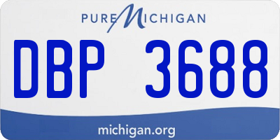 MI license plate DBP3688