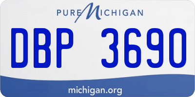 MI license plate DBP3690