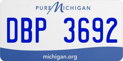 MI license plate DBP3692