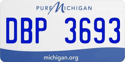 MI license plate DBP3693