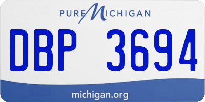 MI license plate DBP3694