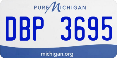MI license plate DBP3695
