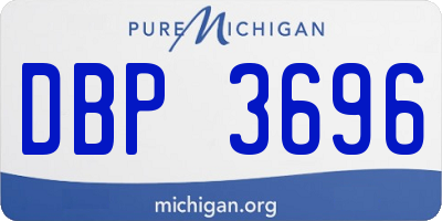 MI license plate DBP3696