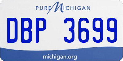 MI license plate DBP3699