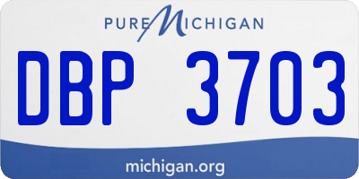 MI license plate DBP3703