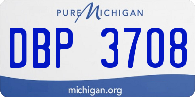 MI license plate DBP3708