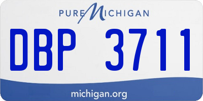 MI license plate DBP3711