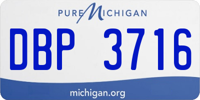 MI license plate DBP3716