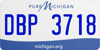 MI license plate DBP3718