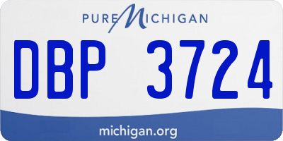 MI license plate DBP3724