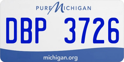 MI license plate DBP3726