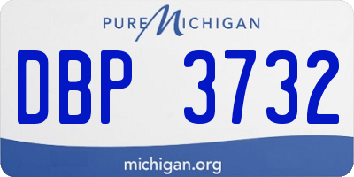 MI license plate DBP3732